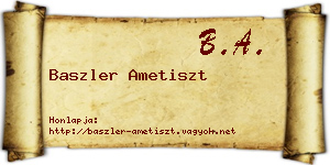 Baszler Ametiszt névjegykártya